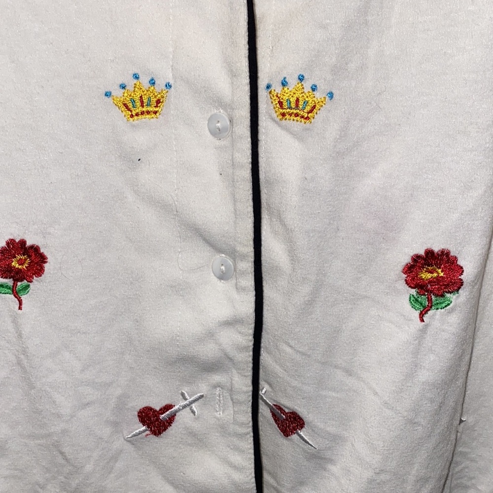 Pajama Set - Matching Shorts And Button Down Shor… - image 5